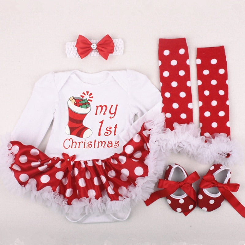 4-piece Christmas Gift Newborn Clothing Set Baby